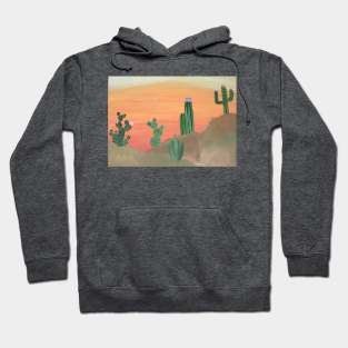 Western Cacti Painting Hoodie